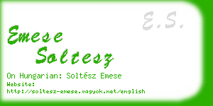 emese soltesz business card